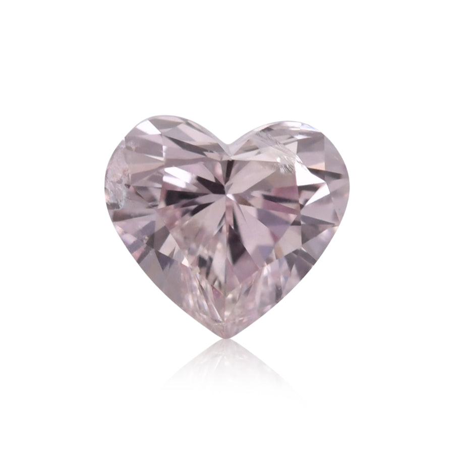 0.19 Carat Fancy Light Brown Pink HEART Diamond I2 GIA