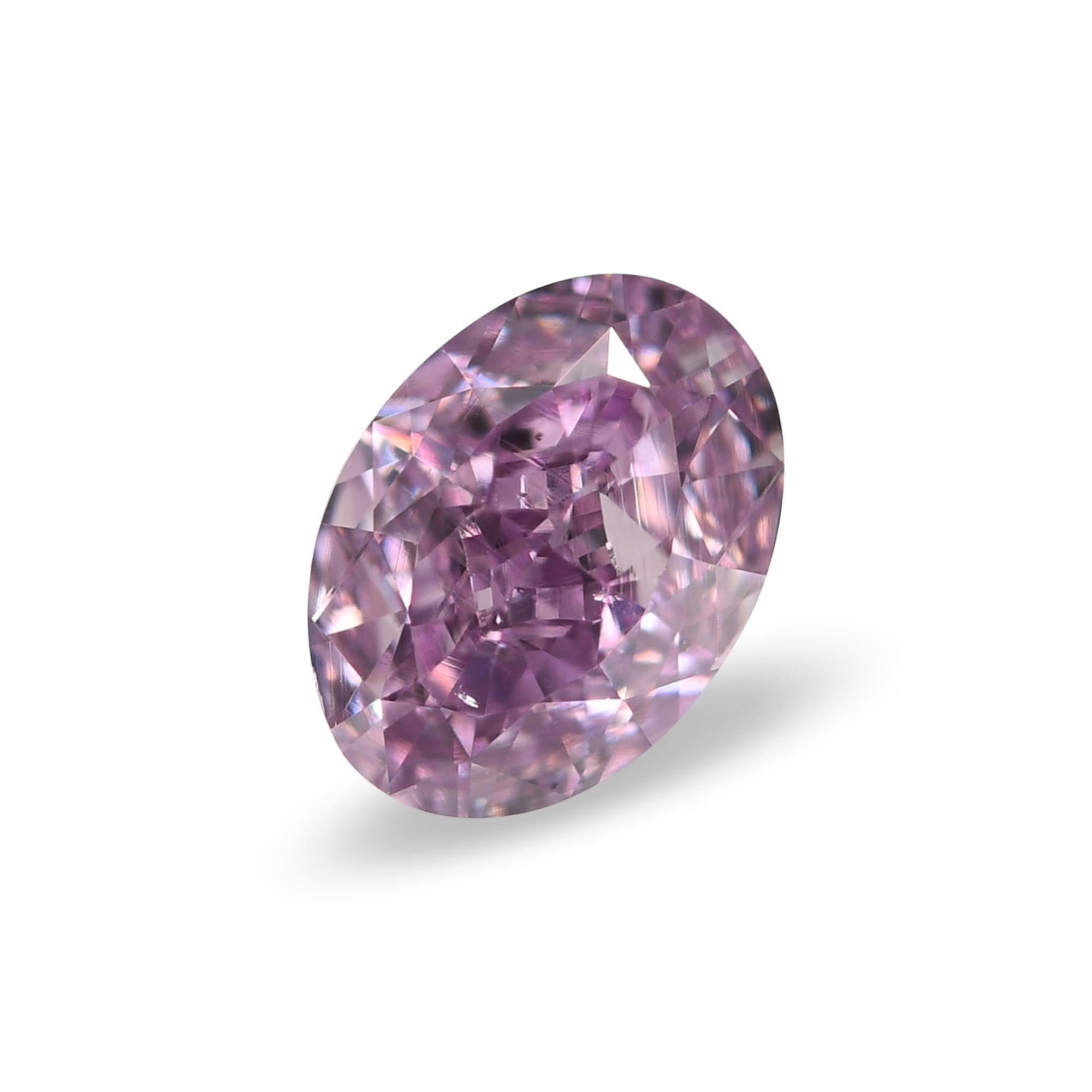 0.50 Carat Fancy Intense Pink Purple Oval Diamond VS2 GIA | LEIBISH