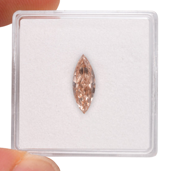 1.03 Carat Fancy Orange Brown Marquise Diamond VS2 GIA