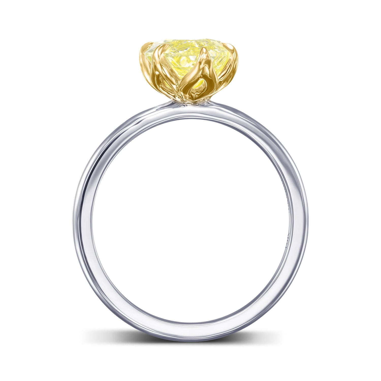 Scalloped Solitaire Diamond Ring Setting