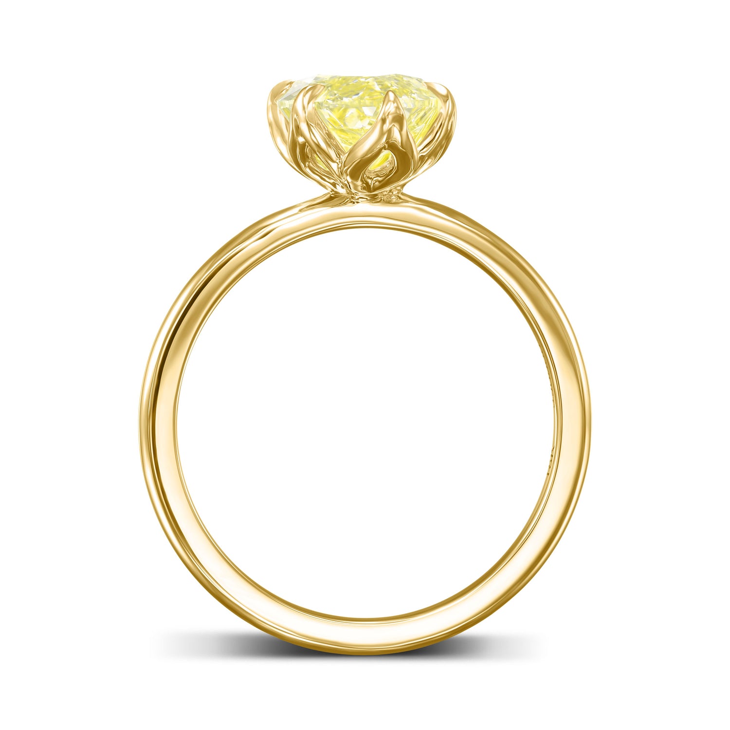 Scalloped Solitaire Diamond Ring Setting