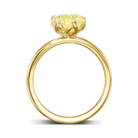 Scalloped Solitaire Diamond Ring Setting