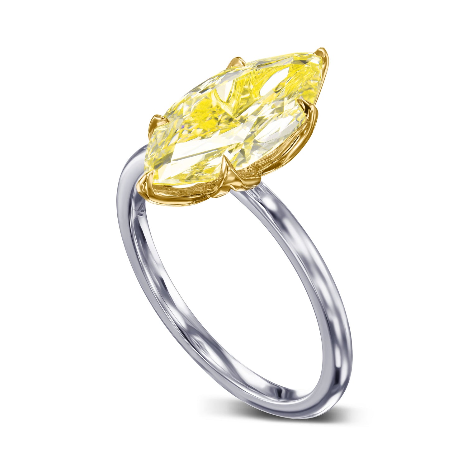 Scalloped Solitaire Diamond Ring Setting