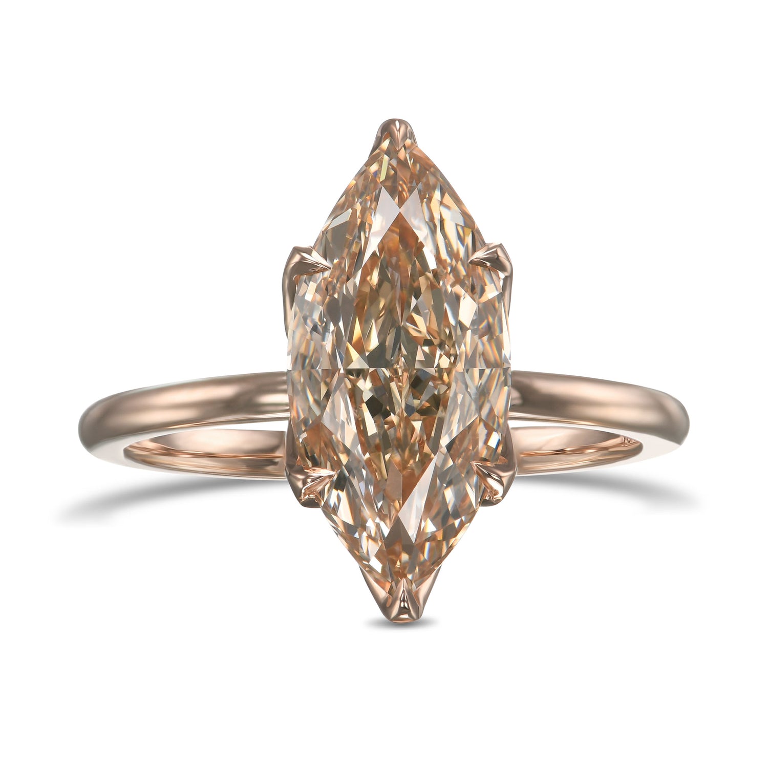 Scalloped Solitaire Diamond Ring Setting