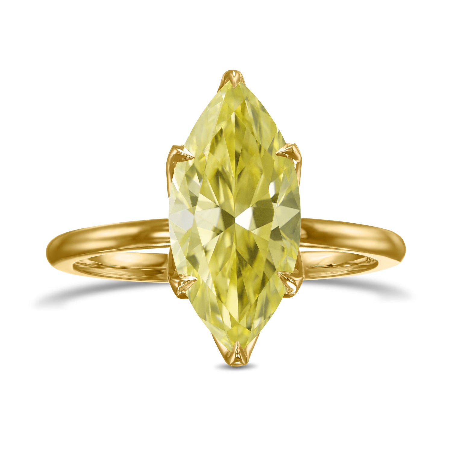 Scalloped Solitaire Diamond Ring Setting