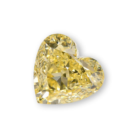 0.70 Carat Fancy Yellow Heart Diamond VS2 GIA