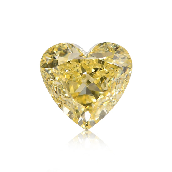 0.70 Carat Fancy Yellow Heart Diamond VS2 GIA