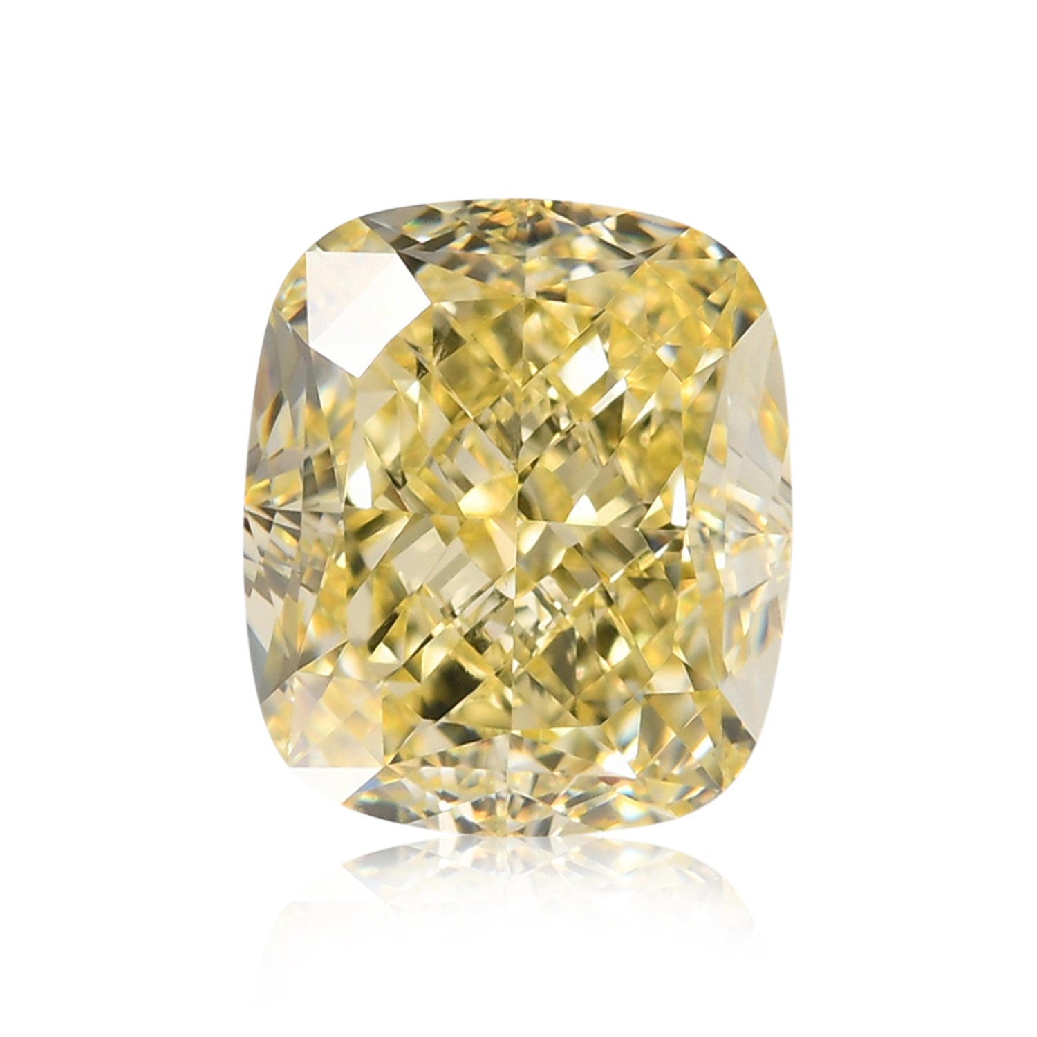 1.66 Carat Fancy Yellow Cushion Diamond VVS2 GIA