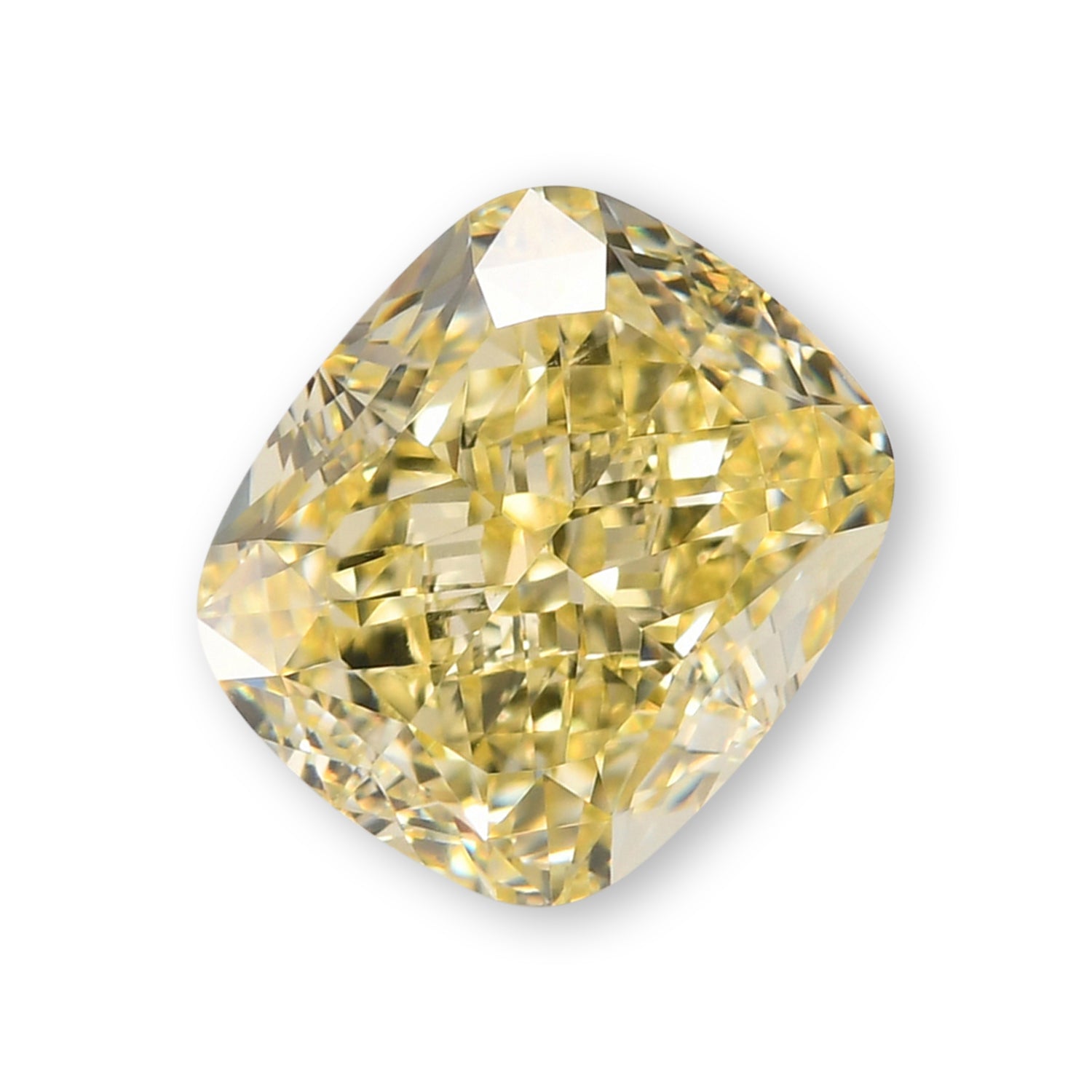 1.66 Carat Fancy Yellow Cushion Diamond VVS2 GIA