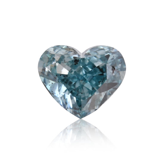 0,38 carati Fancy Deep Blue Green a CUORE Diamante SI2 GIA