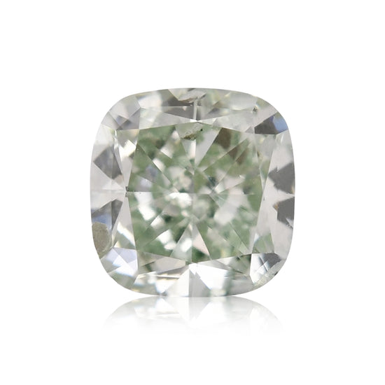 Diamante a Cuscino Fancy Giallastro-Verde di 0,27 Carati SI2 GIA