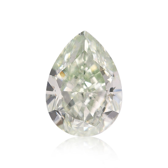 Diamante a pera 0.40 carati Fancy Light Giallastro Verde VVS2 GIA