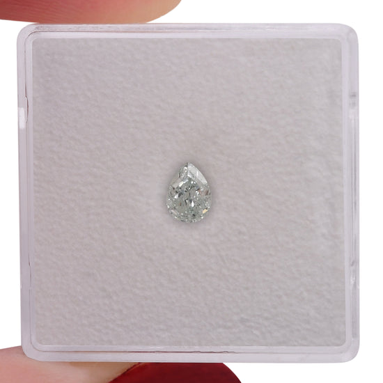 0.31 Carat Fancy Light Bluish Green Pear Diamond VS1 GIA