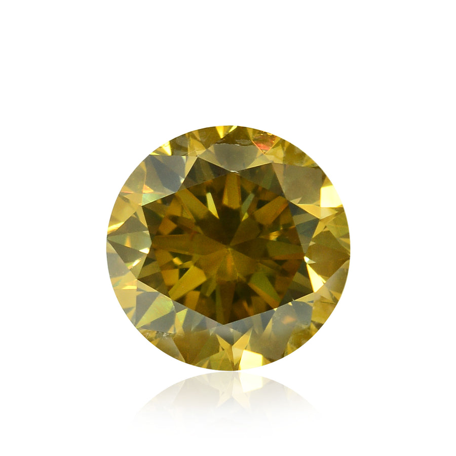 Diamante tondo Fancy Deep Brownish Yellow da 1,51 carati, purezza SI1, certificato GIA