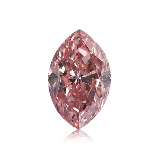 0.38 Carat Fancy Orangy Pink Marquise Diamond SI2 GIA