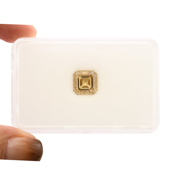 6.02 Carat Fancy Yellowish Brown Asscher Diamond SI1 GIA