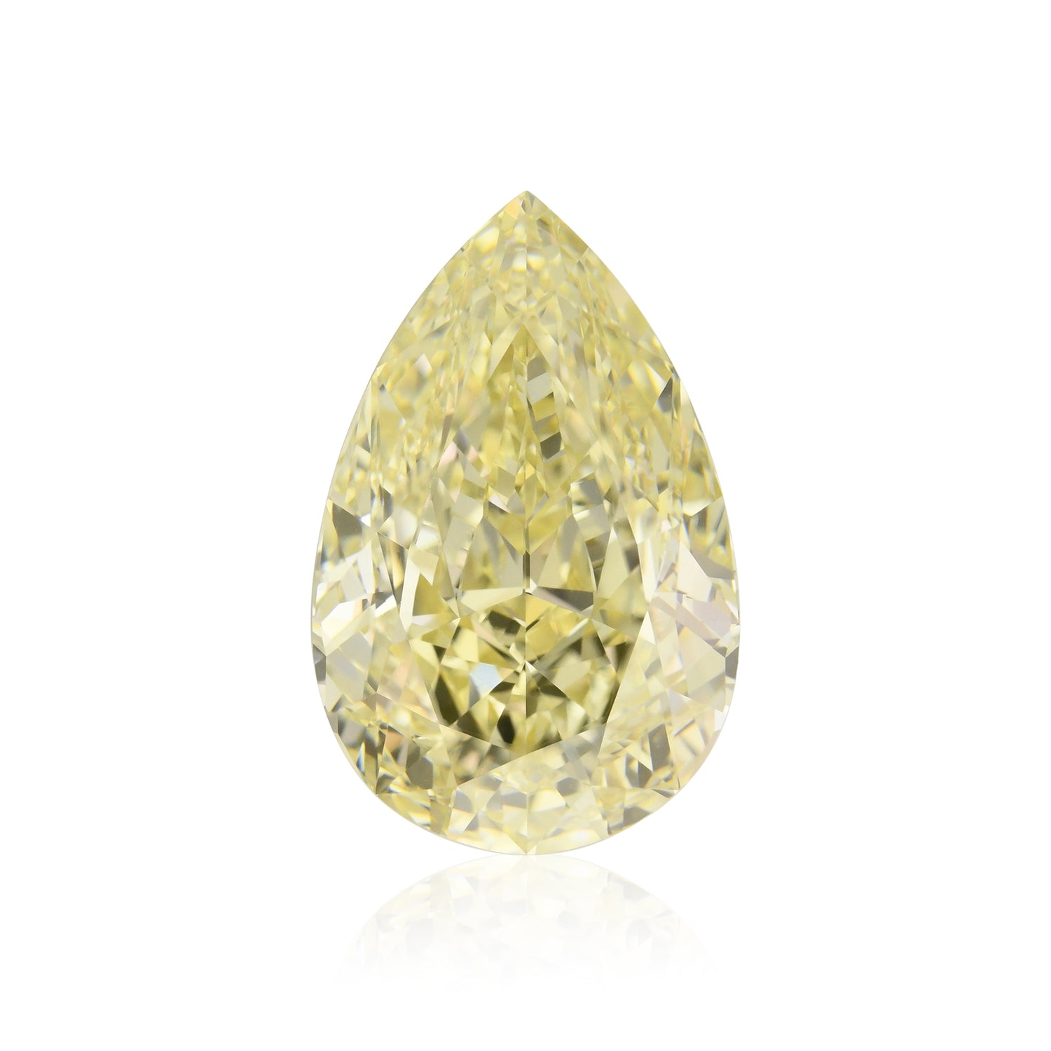6.04 Carat Light Yellow Pear Diamond VVS1