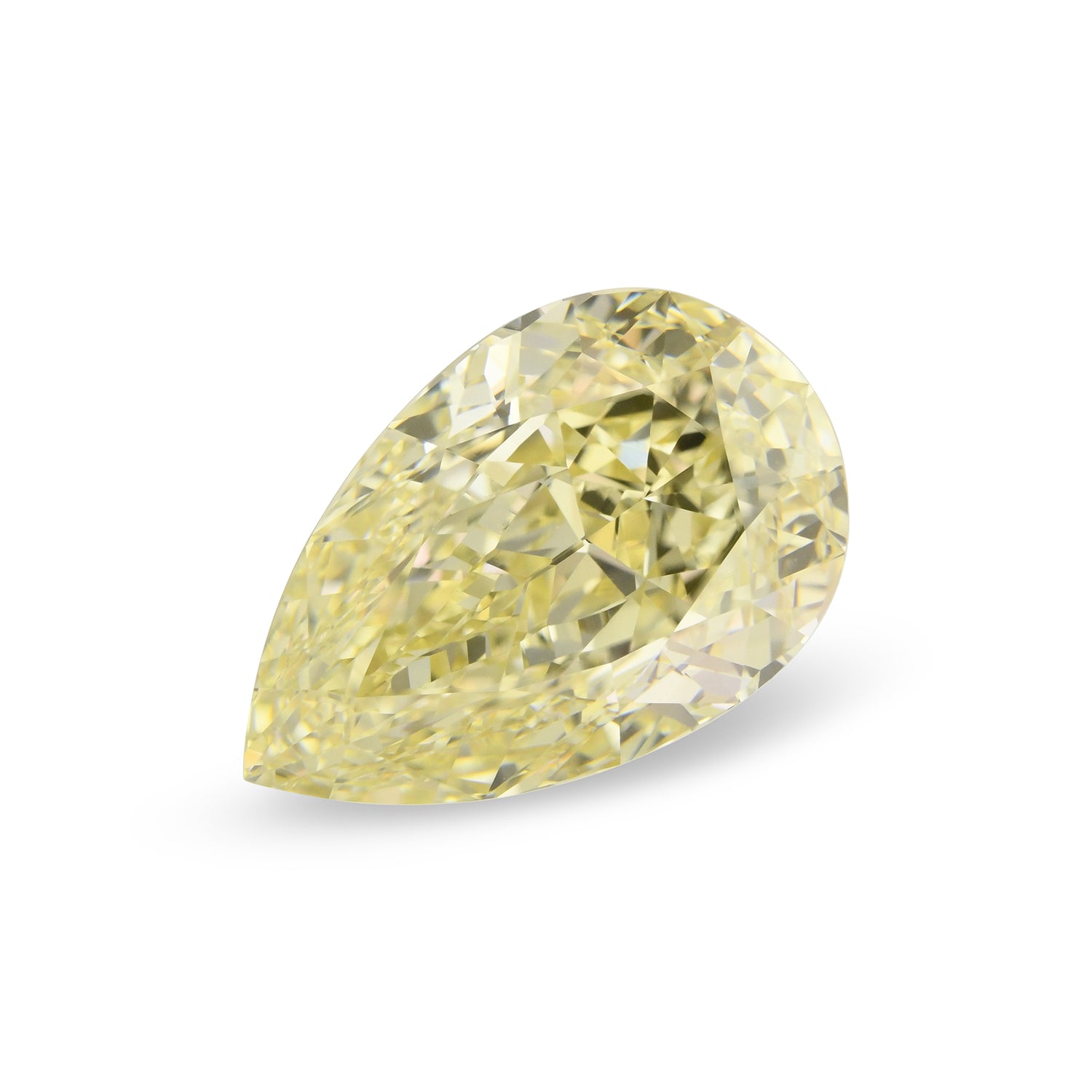 6.04 Carat Light Yellow Pear Diamond VVS1