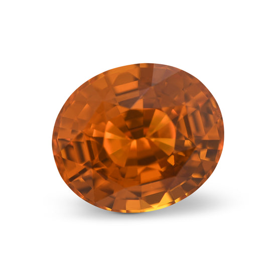 6.07 Carat Orange SRI LANKAN Oval Sapphire GIA