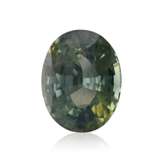 6.17 Carat Green Oval Sapphire GIA No Heat