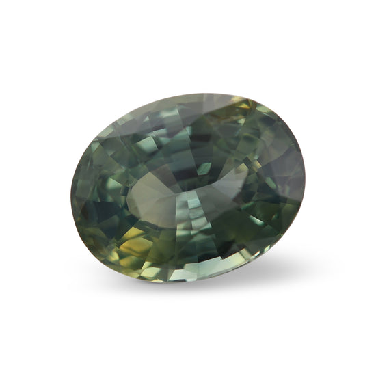6.17 Carat Green Oval Sapphire GIA No Heat