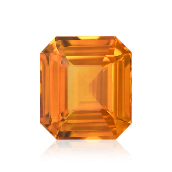 6.19 Carat Orange SRI LANKAN Emerald Sapphire GIA
