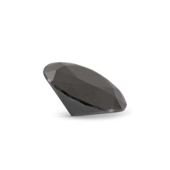 6.20 Carat Natural Fancy Black Round Diamond GIA