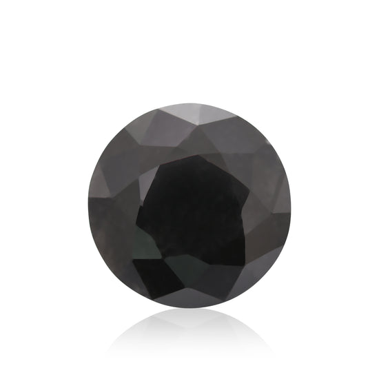 6.20 Carat Natural Fancy Black Round Diamond GIA