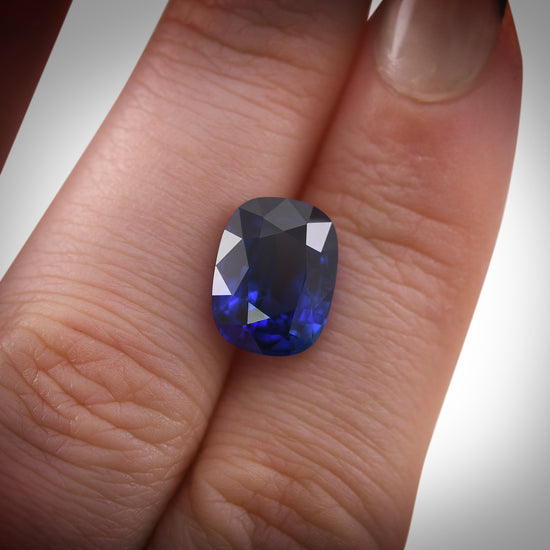 6.29 Carat Blue MADAGASCAR Cushion Sapphire AGL