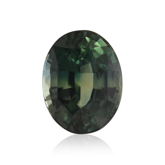 Zaffiro ovale verde del MADAGASCAR da 6,96 carati CD