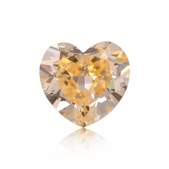 0,81 carati Fancy Yellow Orange CUORE Diamante SI2 GIA