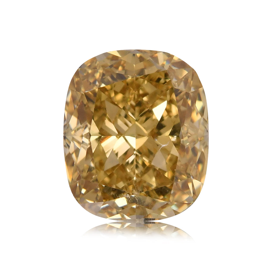 4,50 Karat Fancy Deep Brownish Yellow Kissenschliff Diamant SI2 GIA