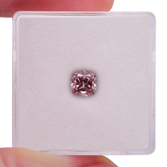 0.65 Carat Fancy Intense Pink Cushion Argyle Diamond VS1 GIA