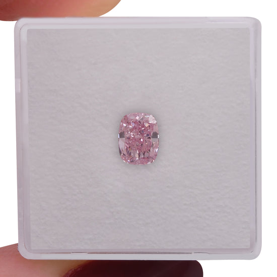 0.78 Carat Fancy Intense Purplish Pink Cushion Diamond SI2 GIA