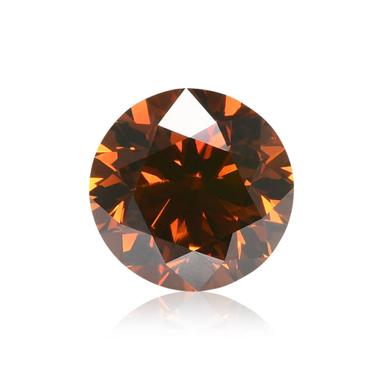 Diamante rotondo GIA VVS2 Arancio Giallastro Marrone Intenso Fancy da 1.20 carati