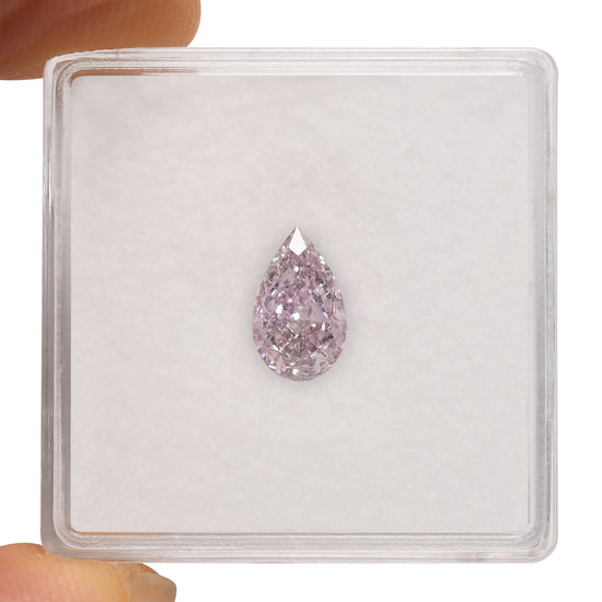 1.02 Carat Fancy Purple Pink Pear Diamond VS2 GIA