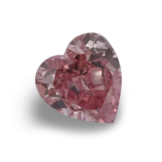 0.21 Carat Fancy Intense Pink HEART Argyle Diamond SI1 GIA