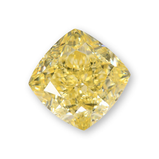 1,61 Karat Fancy Intense Yellow Cushion Diamant VS1 GIA