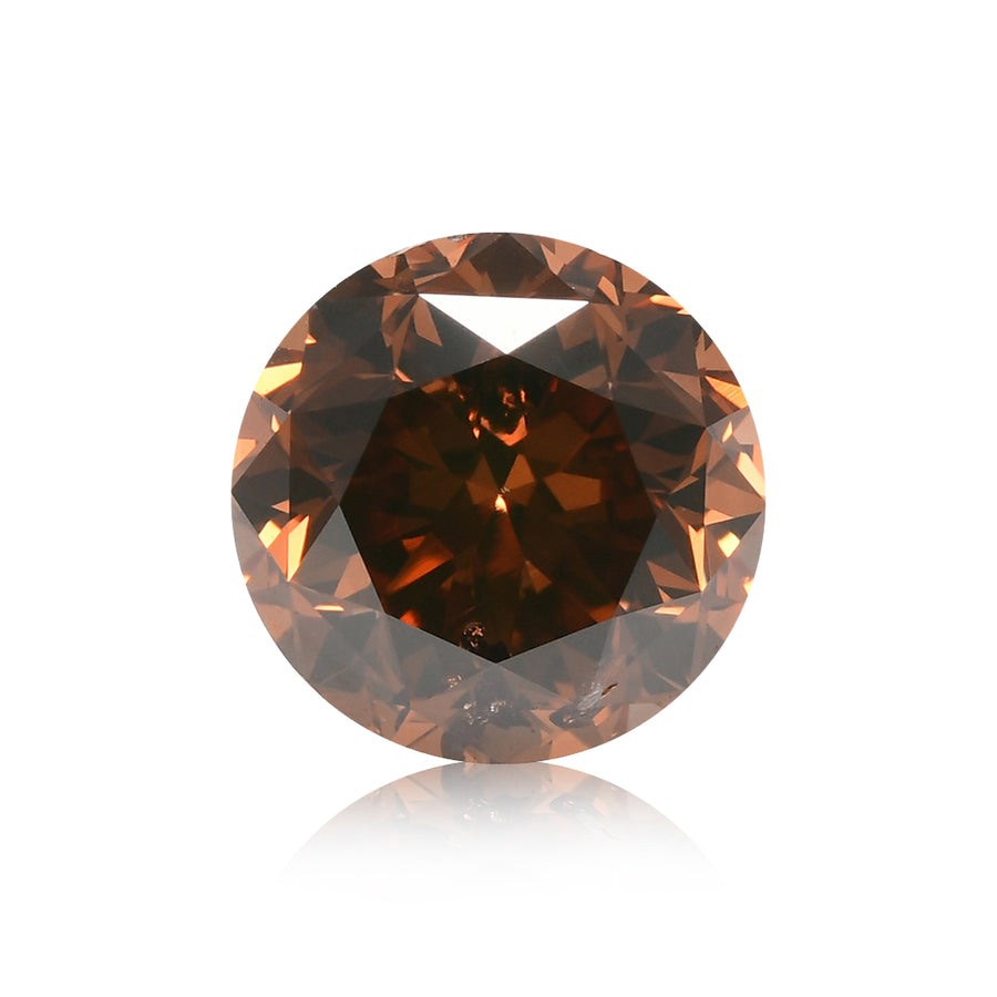 1,03 Karat Fancy Deep Orange Brown runder Diamant (I1) GIA