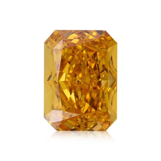 Diamante Radiant Arancio Giallo Fancy Vivid 0,59 carati VS1 GIA