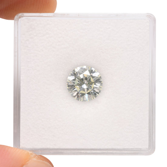 1.36 Carat Very Light Green Round Brilliant Diamond VVS2 GIA