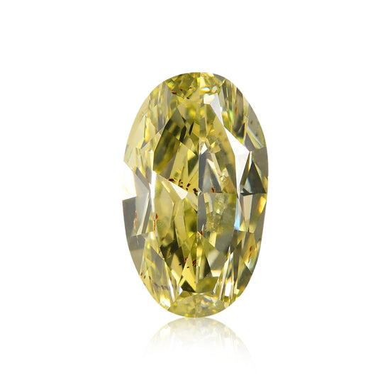 1,04 Karat Fancy Green Yellow Oval Diamant SI2 GIA