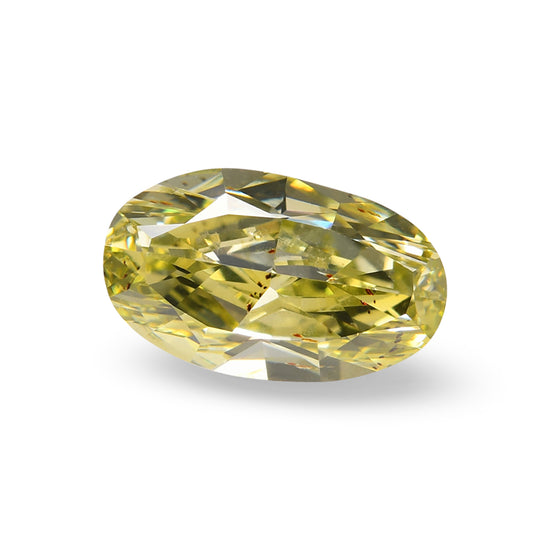 1,04 Karat Fancy Green Yellow Oval Diamant SI2 GIA