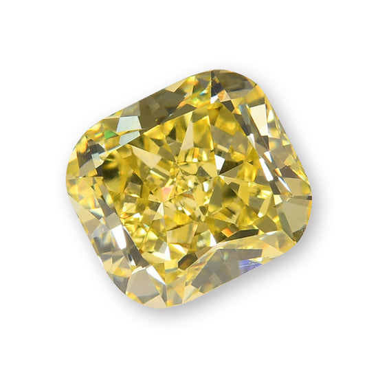 1,20 Karat Fancy Greenish Yellow Cushion Diamant VS1 GIA