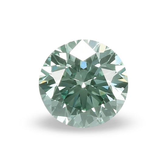 0.19 Carat Fancy Intense Bluish Green Round Diamond VVS1 GIA
