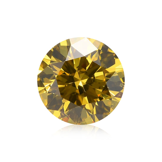 0.41 Carat Fancy Vivid Yellow Round Brilliant Diamond SI2 GIA