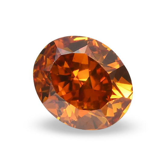 0.56 Carat Fancy Deep Yellowish Orange Oval Diamond SI1 GIA