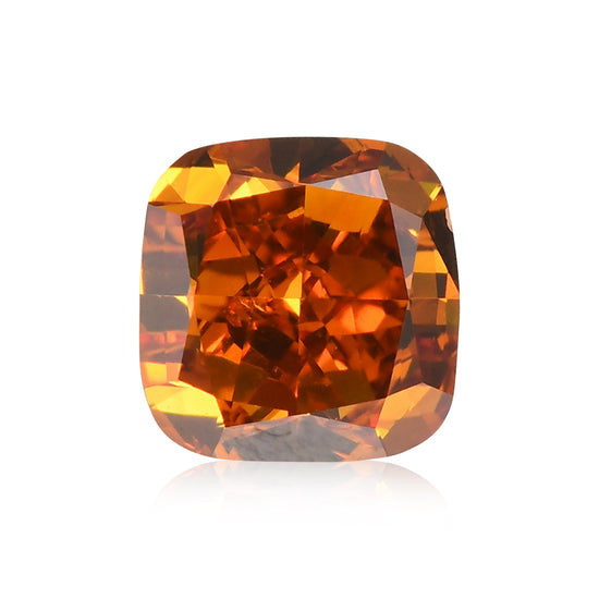 Diamante a Cuscino Arancio Giallastro Marroncino Intenso Fantasia da 0,50 Carati SI1 GIA