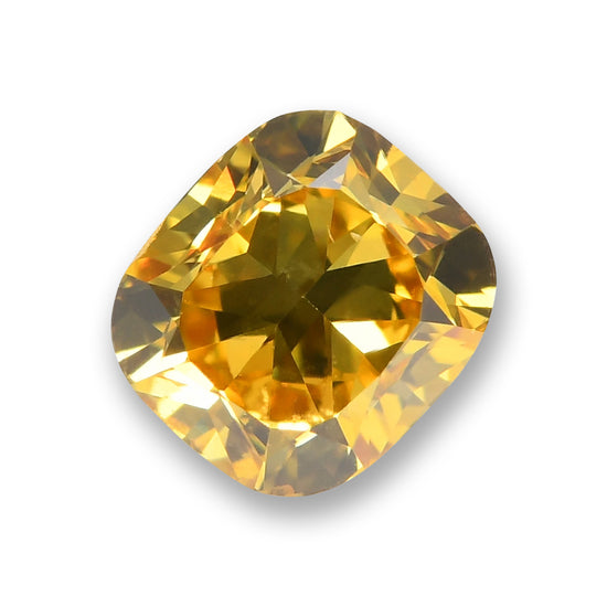 0.53 Carat Fancy Deep Yellow Cushion Diamond SI1 GIA