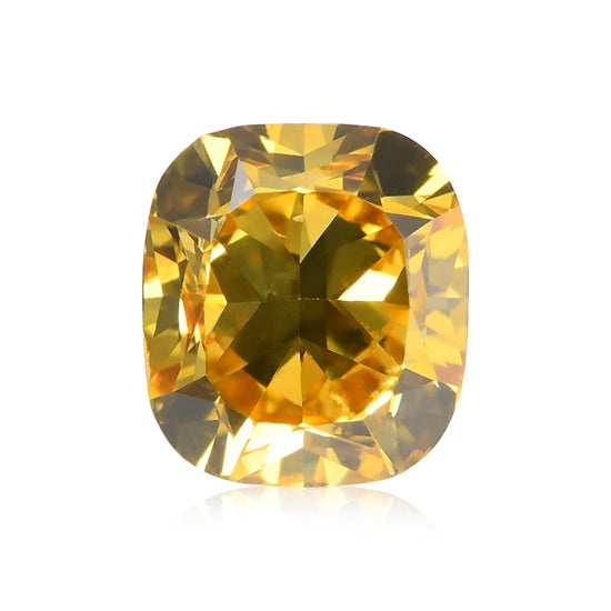 0,53 Karat Fancy Deep Yellow Cushion Diamant SI1 GIA